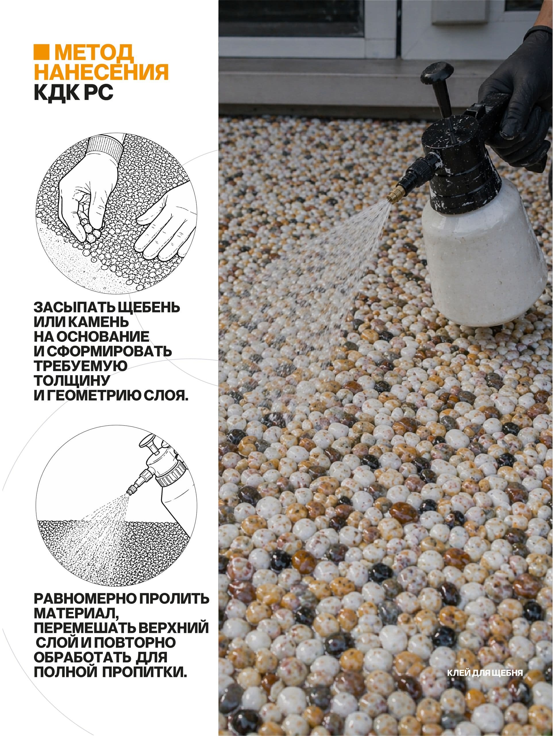 Клей для каменного ковра, щебня, каменной крошки, 5 кг