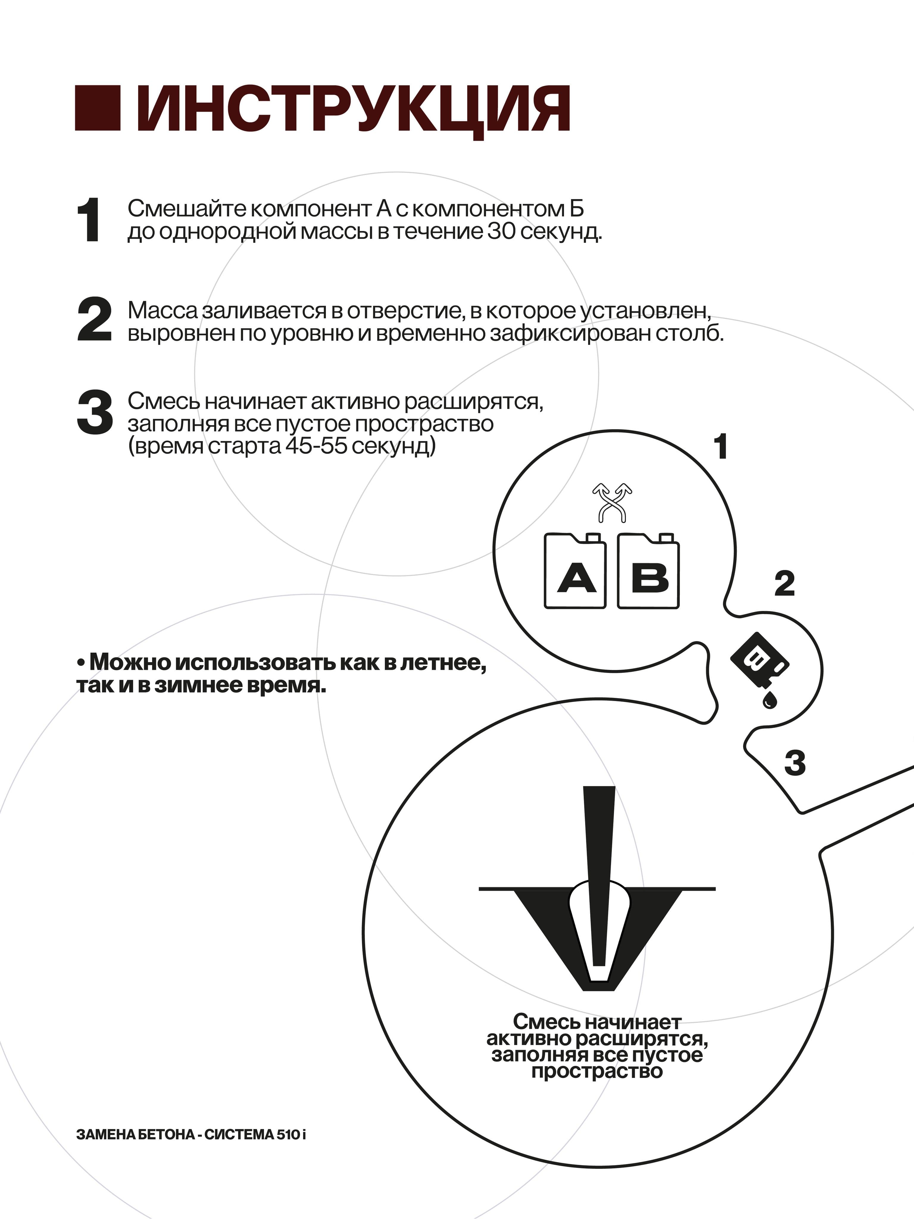 Заменитель бетона для столбов, 20 кг