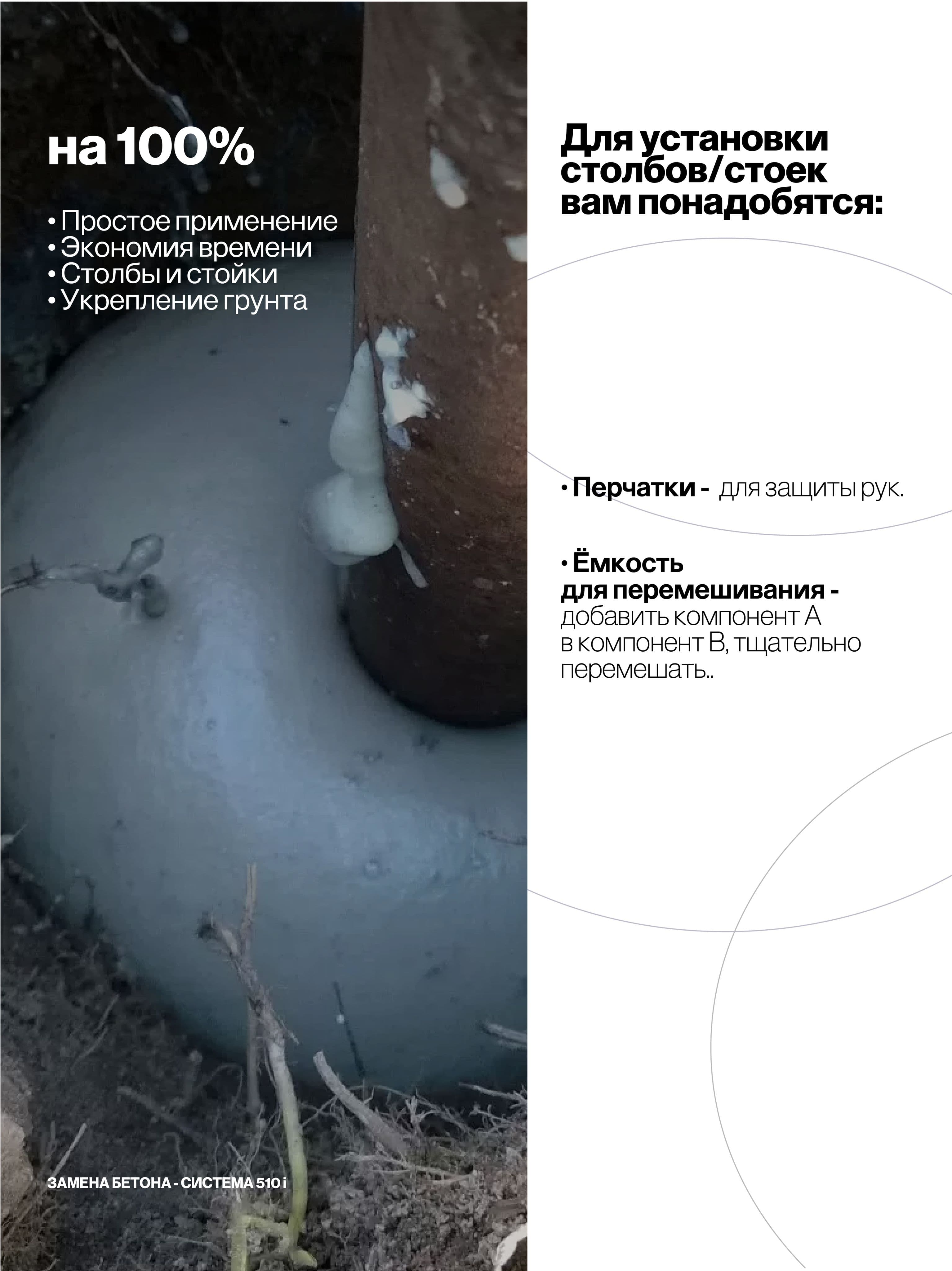 Заменитель бетона для столбов, 20 кг
