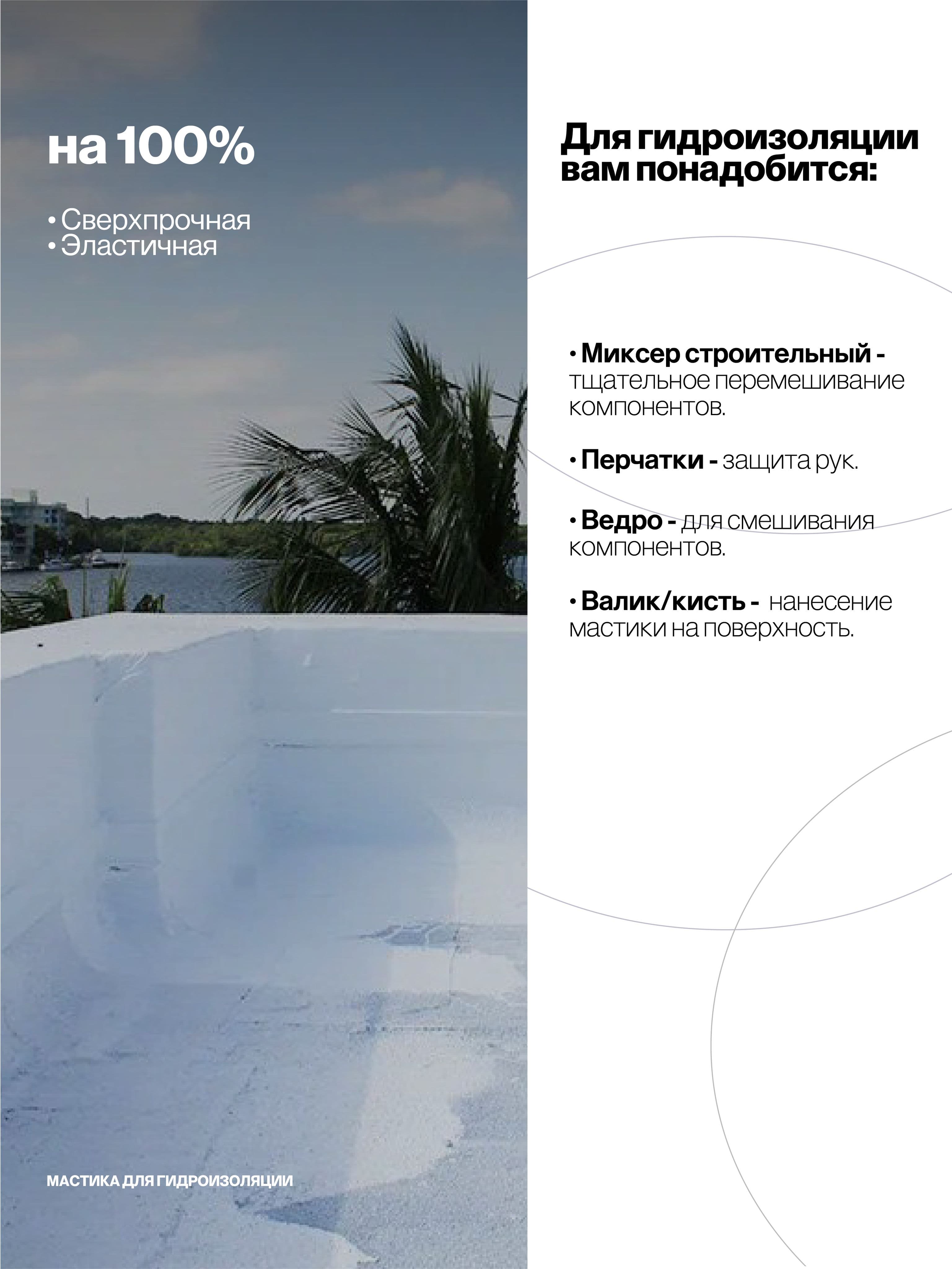 Мастика, гидроизоляция полиуретановая, 20 кг
