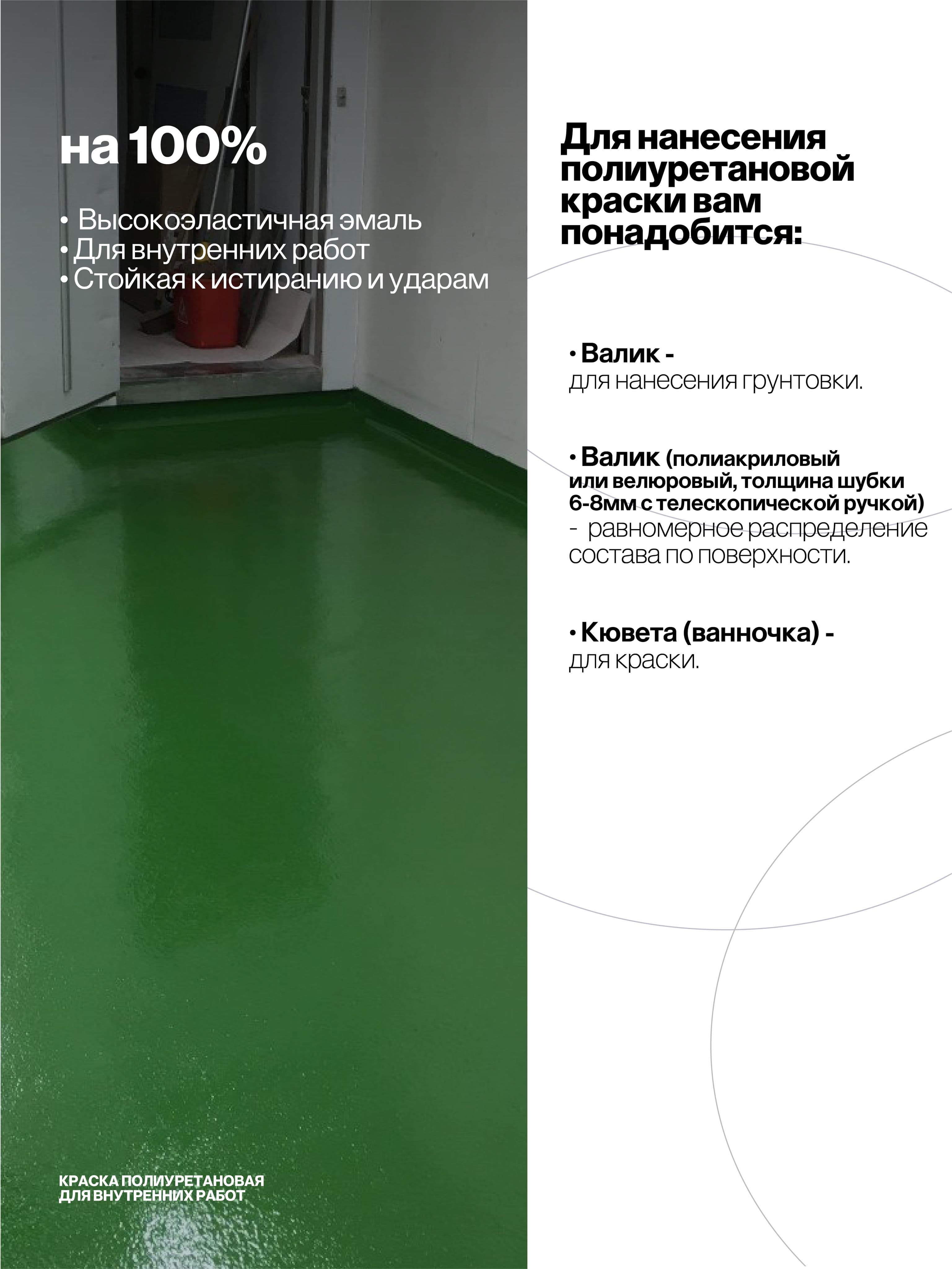 Краска для пола, полиуретановое покрытие, 5 кг, серая