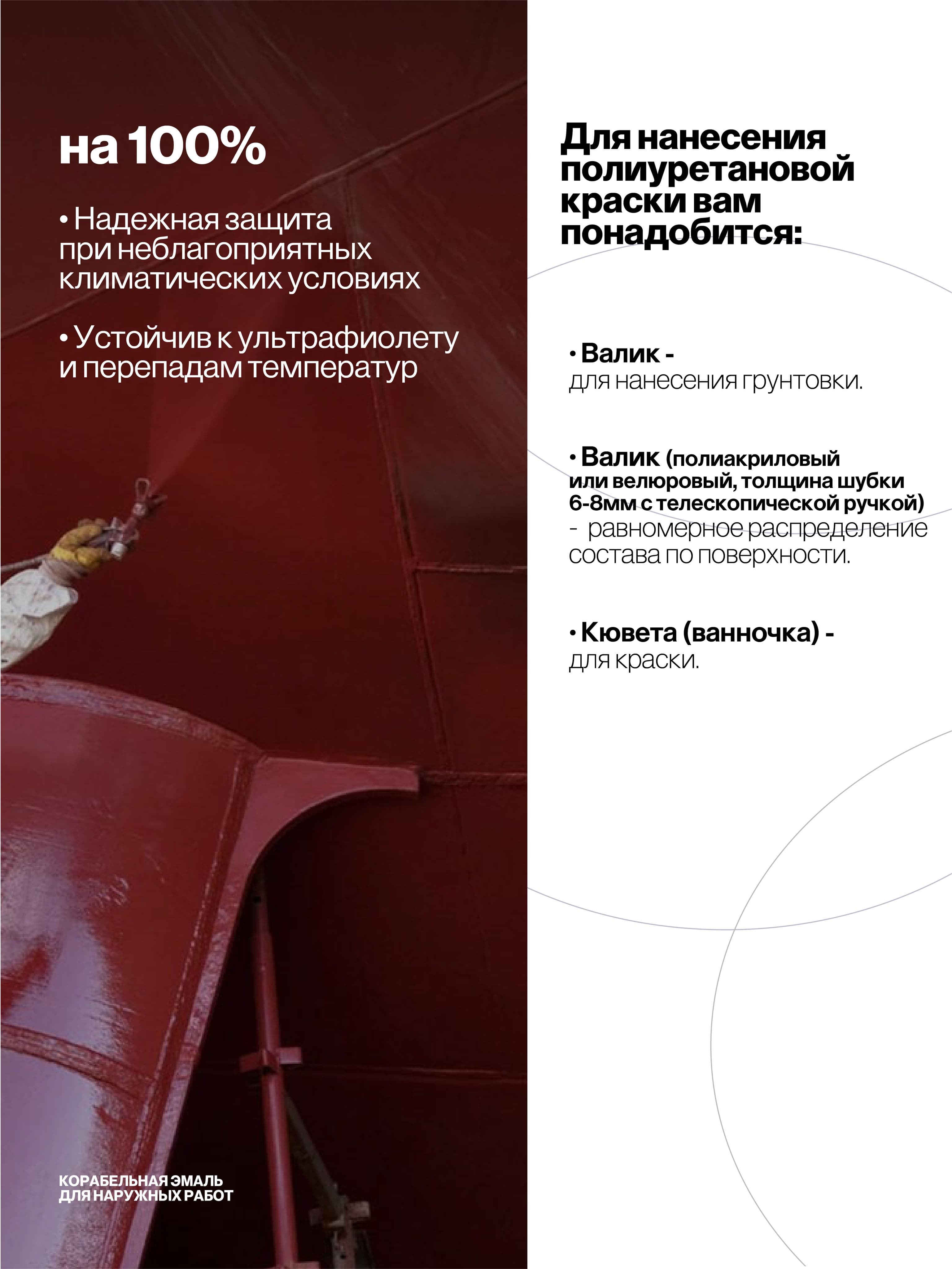 Краска корабельная, полиуретановое покрытие, серая, 5 кг