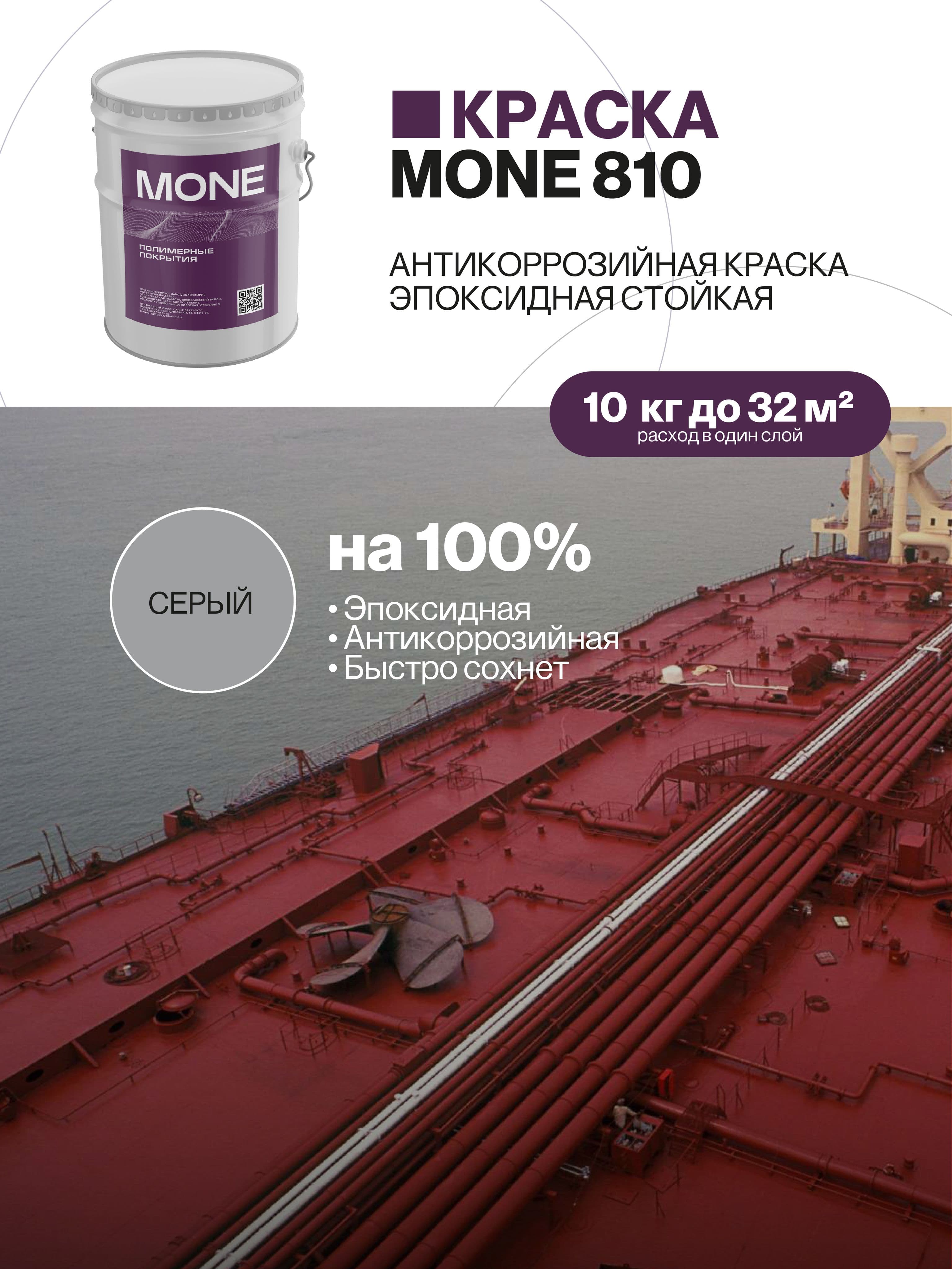 Краска по металлу, эпоксидное покрытие, серая, 10 кг